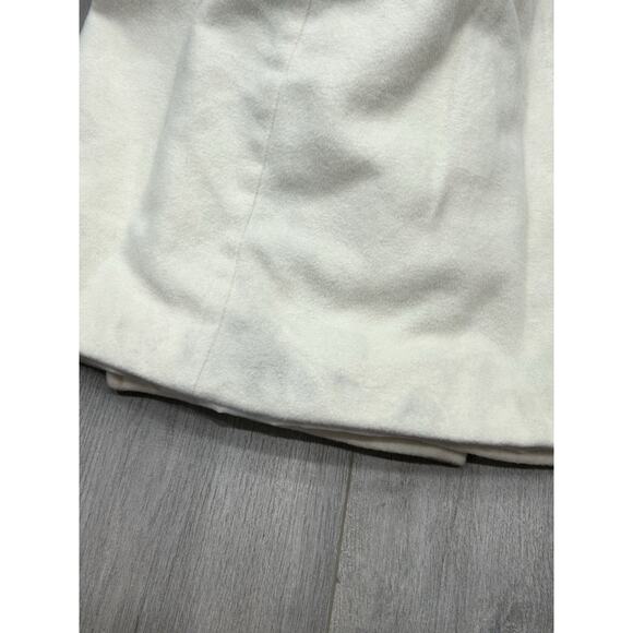 Oscar de la Renta Womens Fleece Jacket Button Down Wool Angora Cream Size 16 - Picture 13 of 16